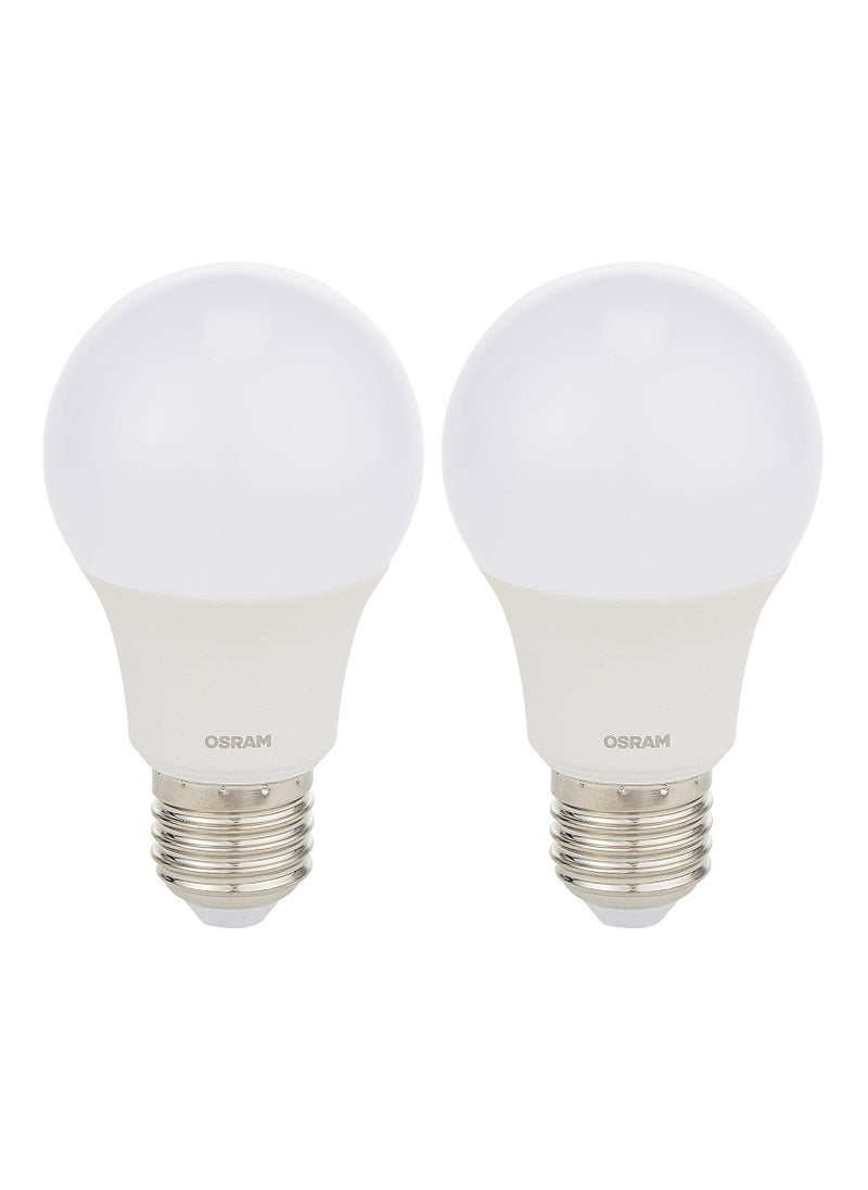 Osram sram LED Value Classic A E27 Bulbs – 10W (75W Equivalent), Warm White 3000K, 700 Lumens – Energy-Saving Frosted Screw Base Light Bulbs – Long Life LED Lamps – Pack of 2 – Eco-Friendly & Efficient 
