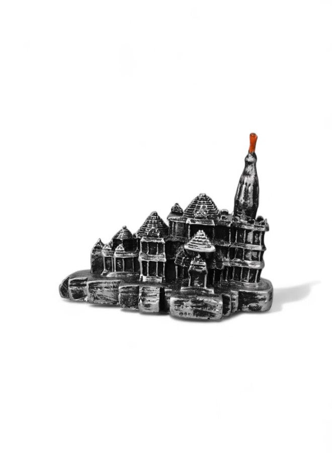 DecorDazz Ram Mandir Ayodhya Model Authentic Design - Perfect for Home Temple (Silver Color) - Image 1