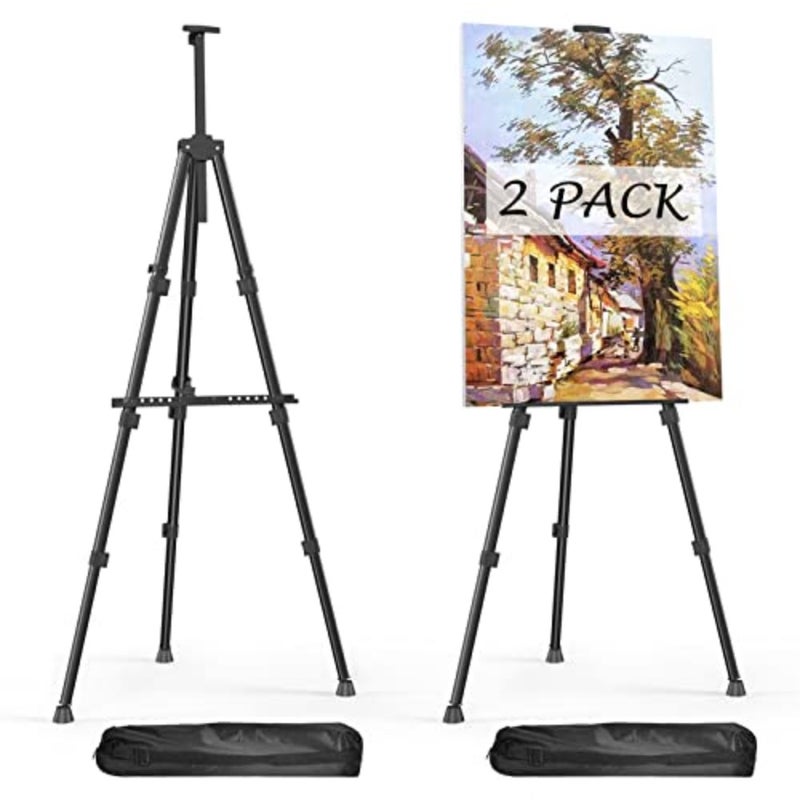 Easels for Painting Canvas, 66" Art Easel for Drawing, Portable Painting Easel Stand, Metal Table Top Easel - Image 1