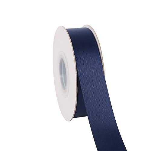 Ribbonitlux 1" Wide Double Face Satin Ribbon 25 Yards (370-Navy ）, Set for Gift Wrapping, Party Decor, Sewing Applications, Wedding and Craft - Image 1