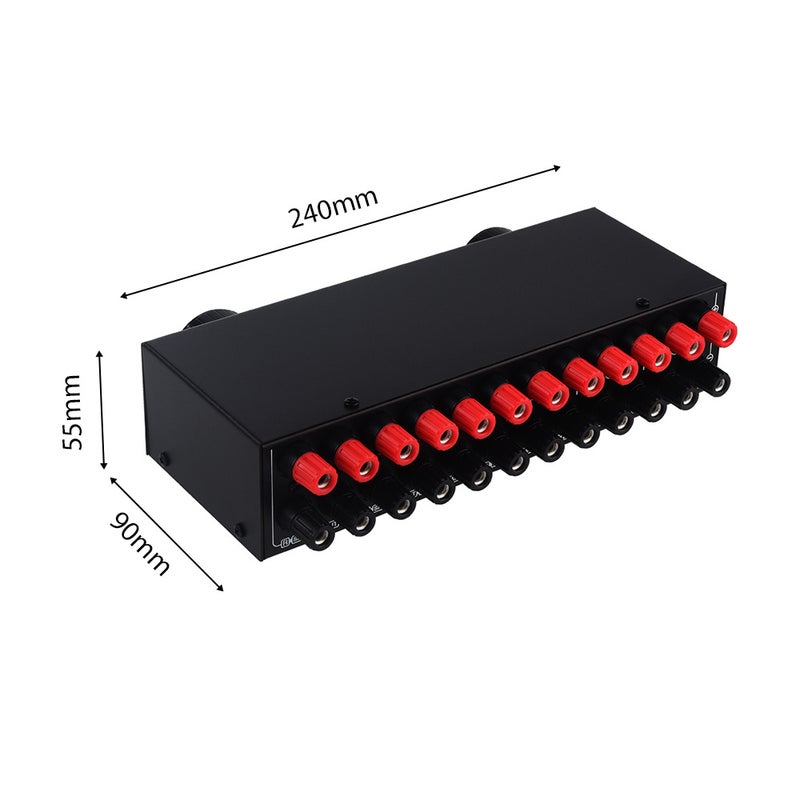 LYNEPaUalO Amplifier Speaker Selector Switch Switcher 4 Input 2 Output or 2 In 4 Out Power Amplifier Speaker Selector Switcher 300W Per Channel Speaker Switch Dispenser Comparator Sound Quality No - Image 2