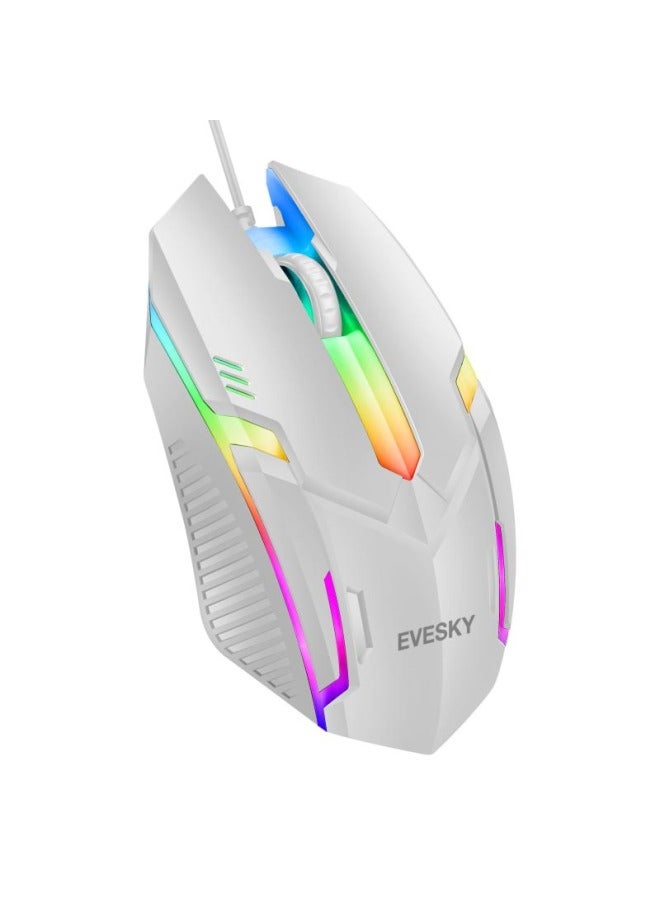 Product To Wired Mouse Mute Game E-sports Mechanical Office Usb Desktop Laptop-Color:E03 Black Gaming Mouse - Image 3