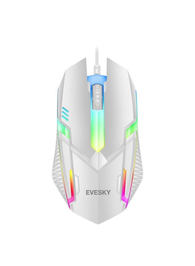 Product To Wired Mouse Mute Game E-sports Mechanical Office Usb Desktop Laptop-Color:E03 Black Gaming Mouse - Image 5
