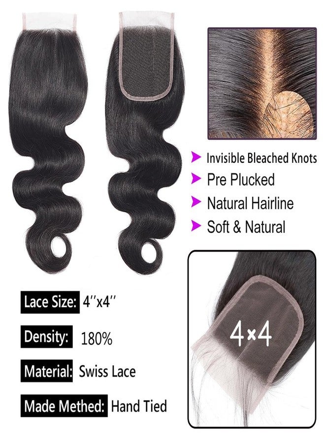 سيلينا شعر سيلينا، وصلة دانتيل مموجة 4x4، شعر بشري طبيعي 8 بوصة، فرق حر، شعر برازيلي بكر غير معالج مع شعر صغير، لون أسود طبيعي - Image 2