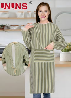 Kitchen Apron With Pockets,Long Sleeves Stripped Apron Apron For Cooking Baking Cleaning Work - pzsku/ZCE3F9C4CFE24B4163BC9Z/45/_/1682507086/99b43f5b-9c39-4311-b388-ac956f81db05