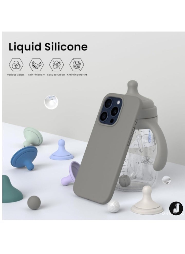 JAJEEK "iPhone 16 Pro Slim Fit Matte Gray TPU Case – Soft, Flexible Silicone Back Cover for Sleek Protection" - Image 4