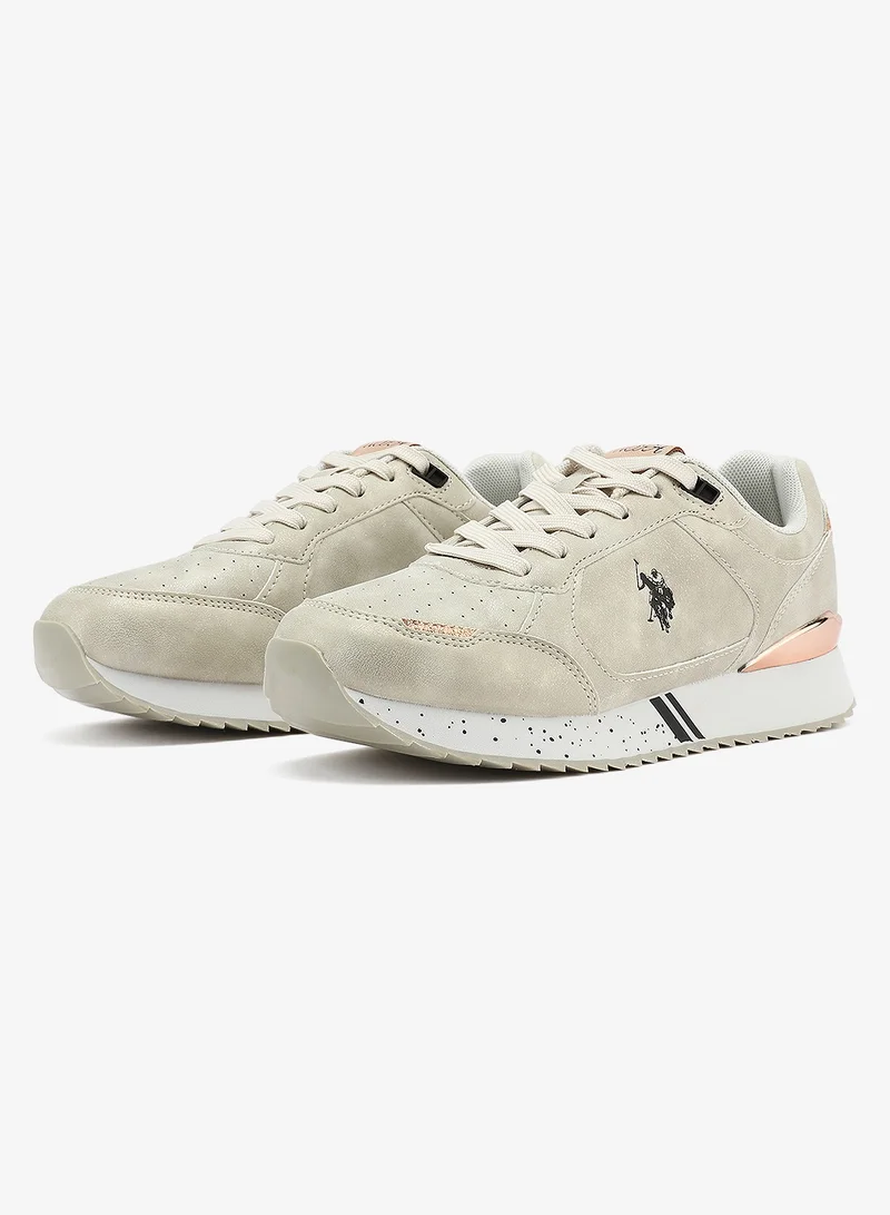U.S. Polo Assn. beige Women's Beige Lightweight Shoes Sneakers - Comfortable Casual for Everyday Wear for Women | Best Price UAE