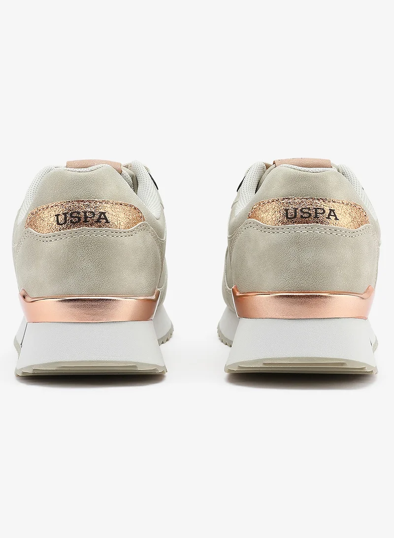 U.S. Polo Assn. beige Women's Beige Lightweight Shoes Sneakers - Comfortable Casual for Everyday Wear for Women | Best Price UAE