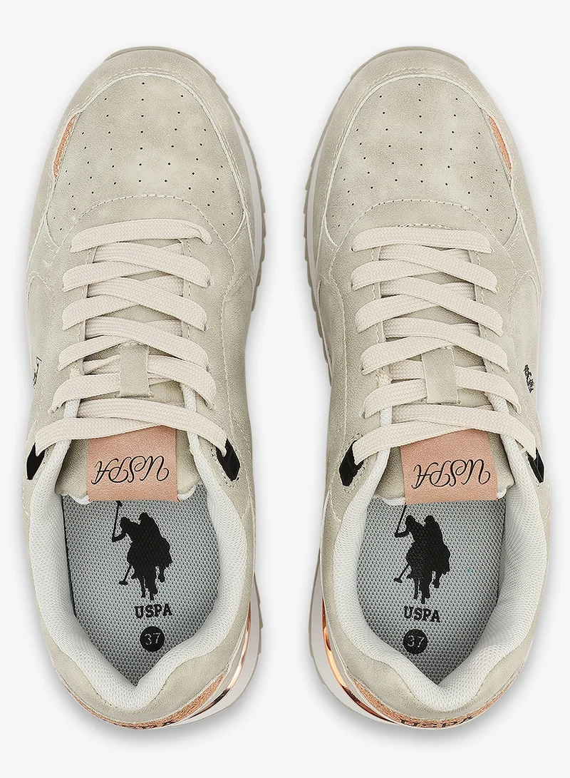 U.S. Polo Assn. beige Women's Beige Lightweight Shoes Sneakers - Comfortable Casual for Everyday Wear for Women | Best Price UAE