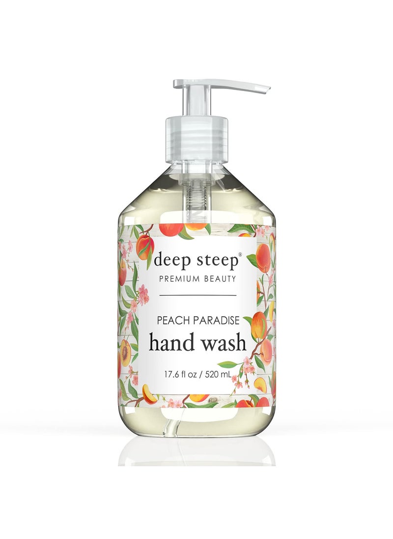 Deep Steep Deep Steep Liquid Hand Wash, 17.6 Ounces (Peach Paradise) 