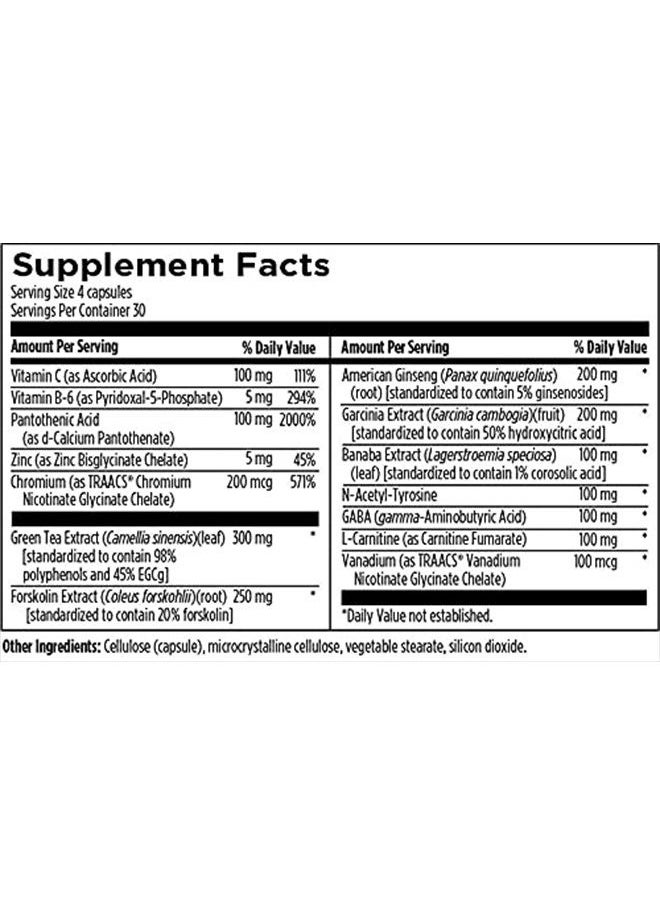 designs for health - Designs for Health EndoTrim - Green Tea Extract, Garcinia Cambogia, Coleus Forskohlii + L-Carnitine Supplement for Men + Women - Vegan (120 Capsules) - Image 1