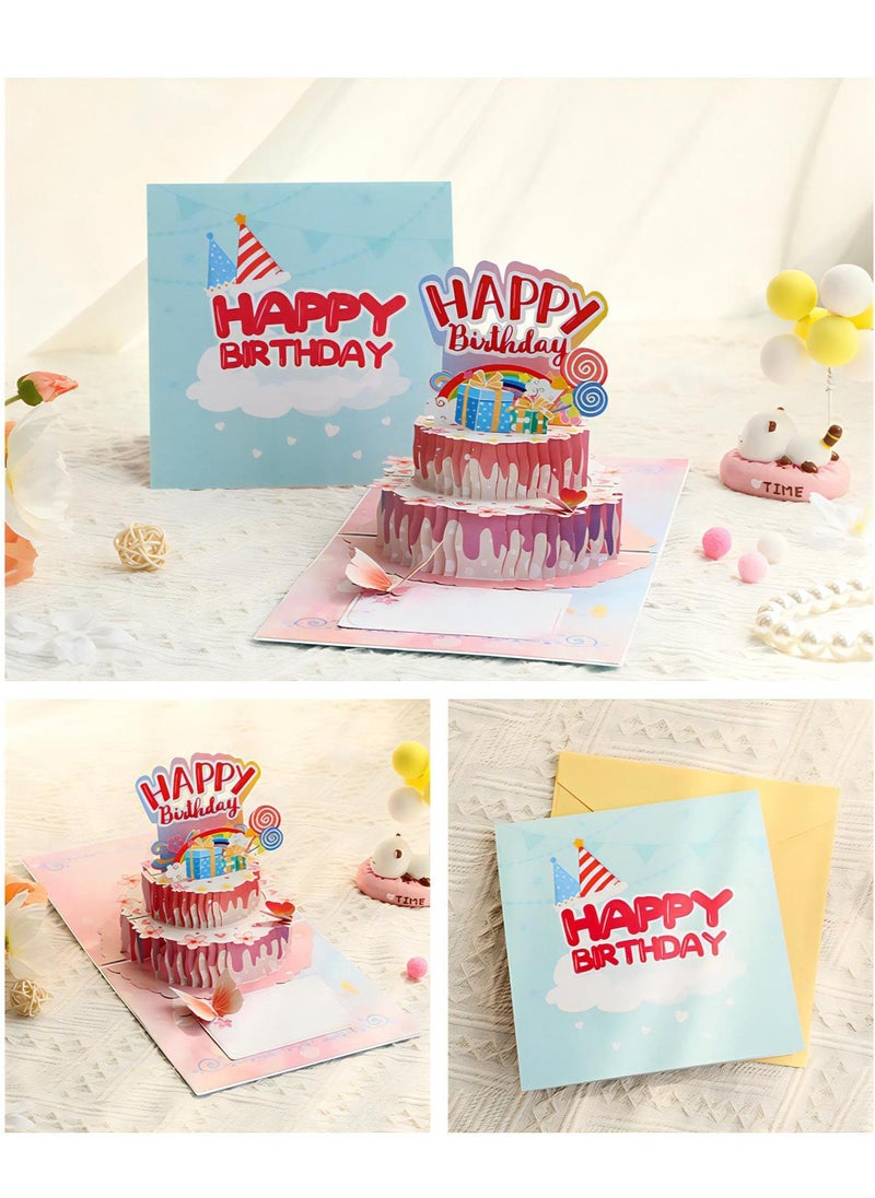LKTOCAFT - Fancy Elegant Design 3D Pop-Up Card, Greeting Card for Birthday, Sturdy and Solid Cardstock Gift Card with Envelope and Thank You Card - Image 1