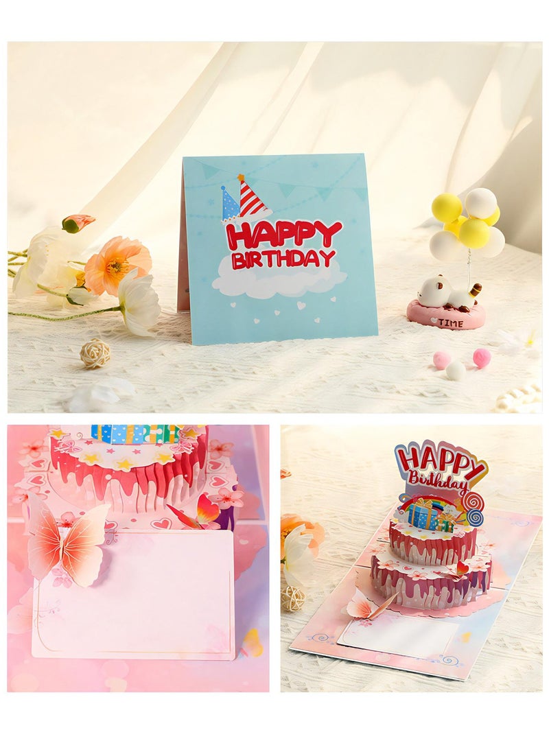 LKTOCAFT - Fancy Elegant Design 3D Pop-Up Card, Greeting Card for Birthday, Sturdy and Solid Cardstock Gift Card with Envelope and Thank You Card - Image 1