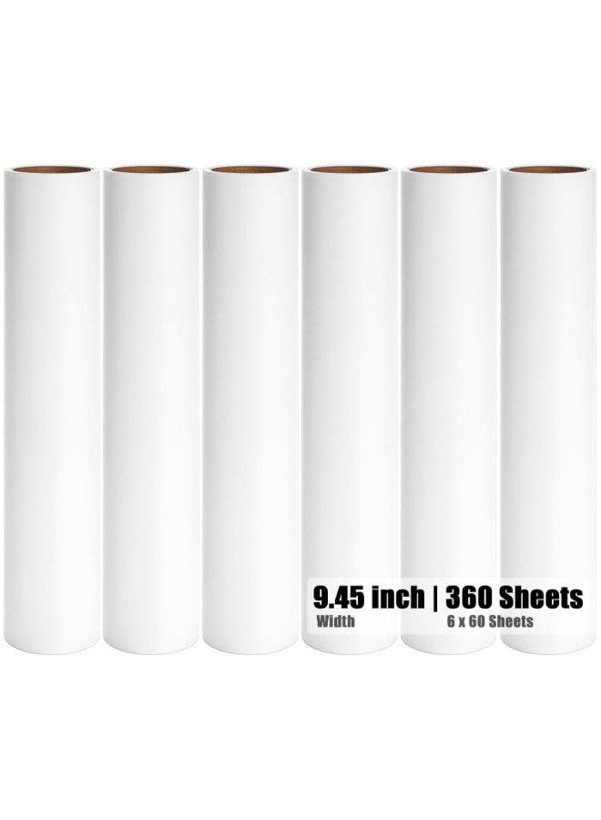 بكرات كبيرة لإزالة شعر الحيوانات الأليفة، شديدة اللزوجة، بكرات مقاس 9.45 بوصة، مقبض طوله 100 سم، ممسحة لاصقة للسجاد والأرضيات والأرائك والأسرة (6 عبوات فقط) - Image 2