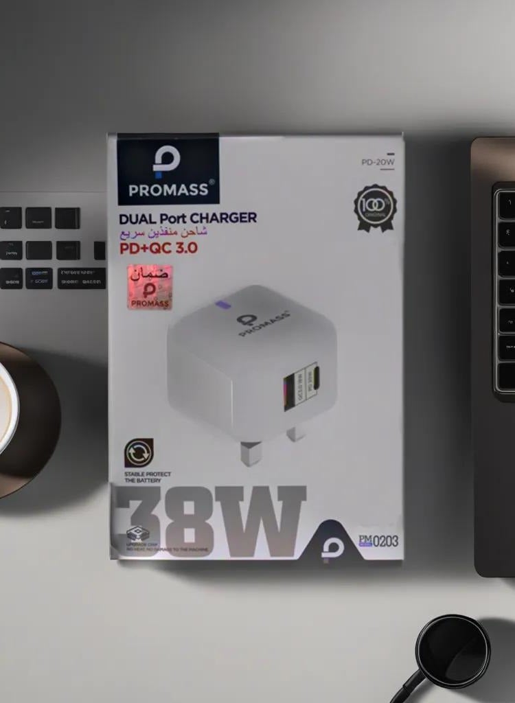 PROMASS Unleashing the Potential with Our 38 Watt Charger for Faster and Smarter Charging Experiences - Image 1