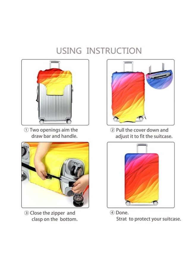 Thickened Luggage Covers Travel Luggage Cover Spandex Suitcase Protector Multicolour (L(for 25-28 luggage)) - Image 4