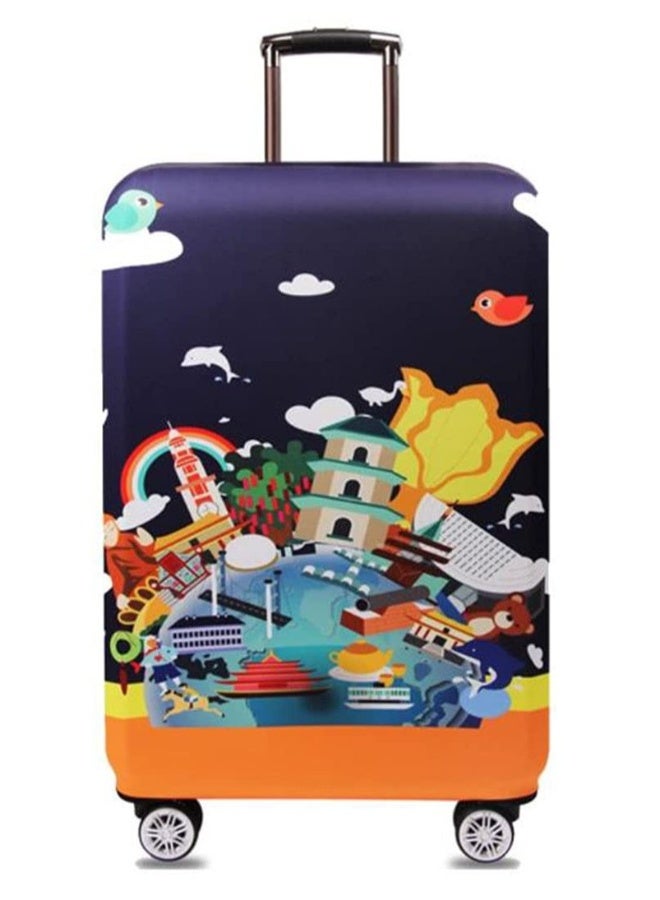 Thickened Luggage Covers Travel Luggage Cover Spandex Suitcase Protector Multicolour (L(for 25-28 luggage)) - Image 1