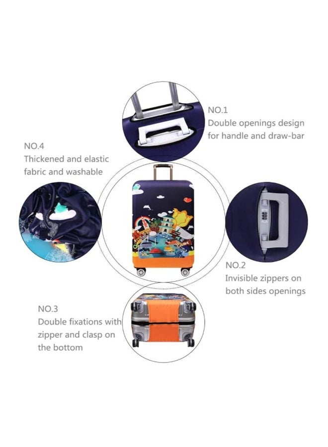 Thickened Luggage Covers Travel Luggage Cover Spandex Suitcase Protector Multicolour (L(for 25-28 luggage)) - Image 3