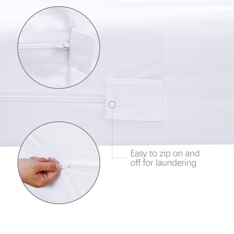 Biloban Waterproof Mattress Protector (3/4/5/7/9/13Inches) King, Zippered Mattress Cover, High Profile Mattress Encasement, 6 Sides Wrapping - Image 2