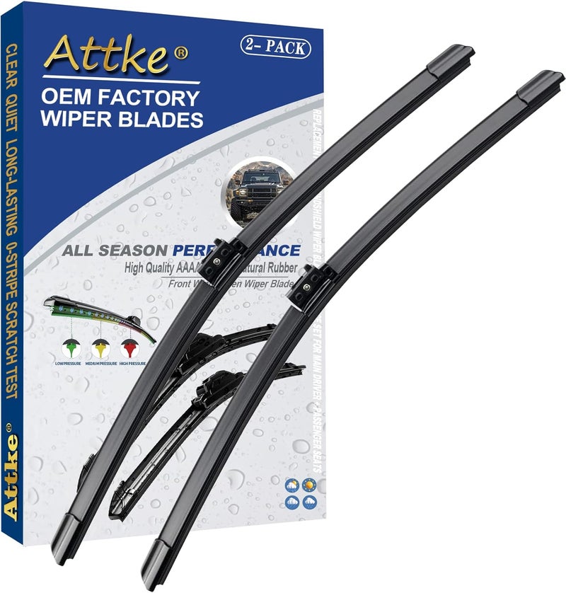 ATTKE OEM Quality Front Windshield Wiper Blades, Factory Replacement Mercedes-Benz C300 2015-2022 GLC300 2016-2019/22"+22" (Set of 2) - Image 1