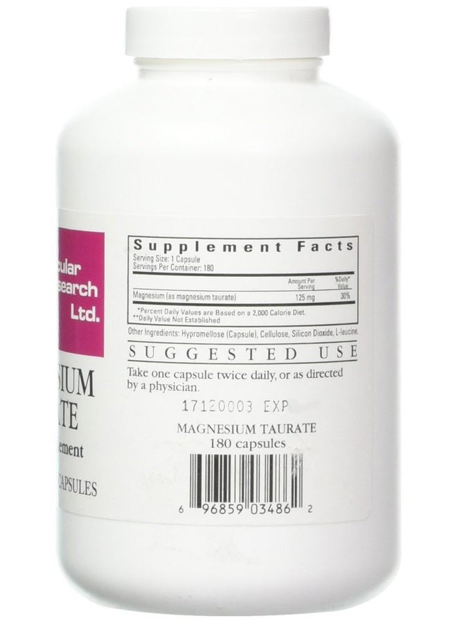 Ecological Formulas كبسولة ماغنيسيوم تارات، 125 ملغ، 180 عدّ - Image 2