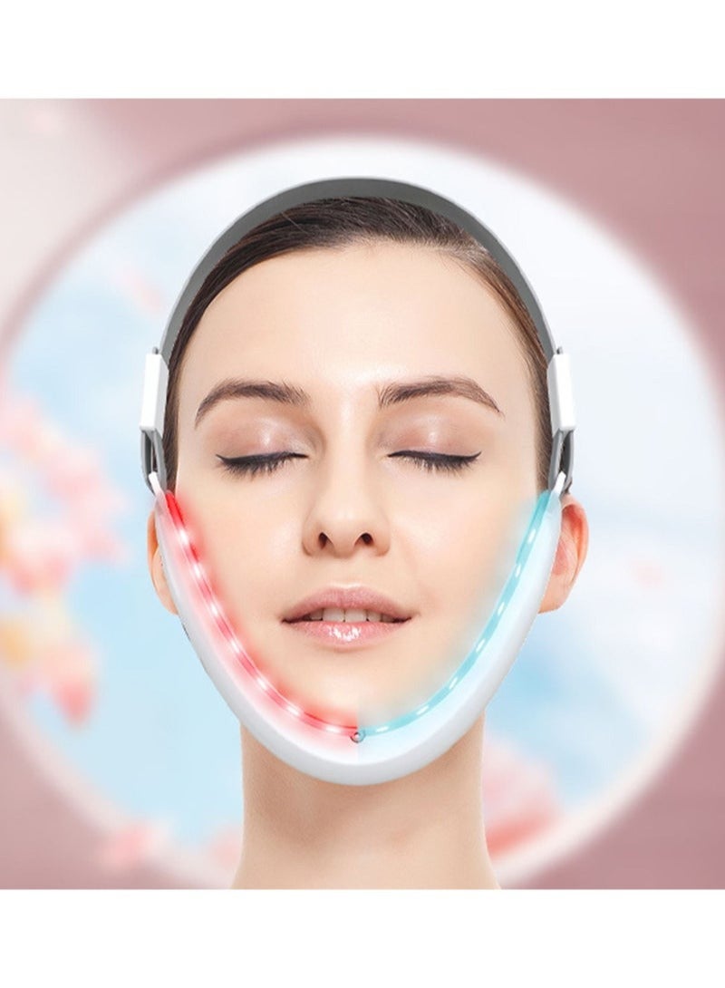 Loquat Electric V Face Shaping Massager Facial Lifting Belt Strap Beauty Device Red Blu-Ray Double Chin Removal - Image 1