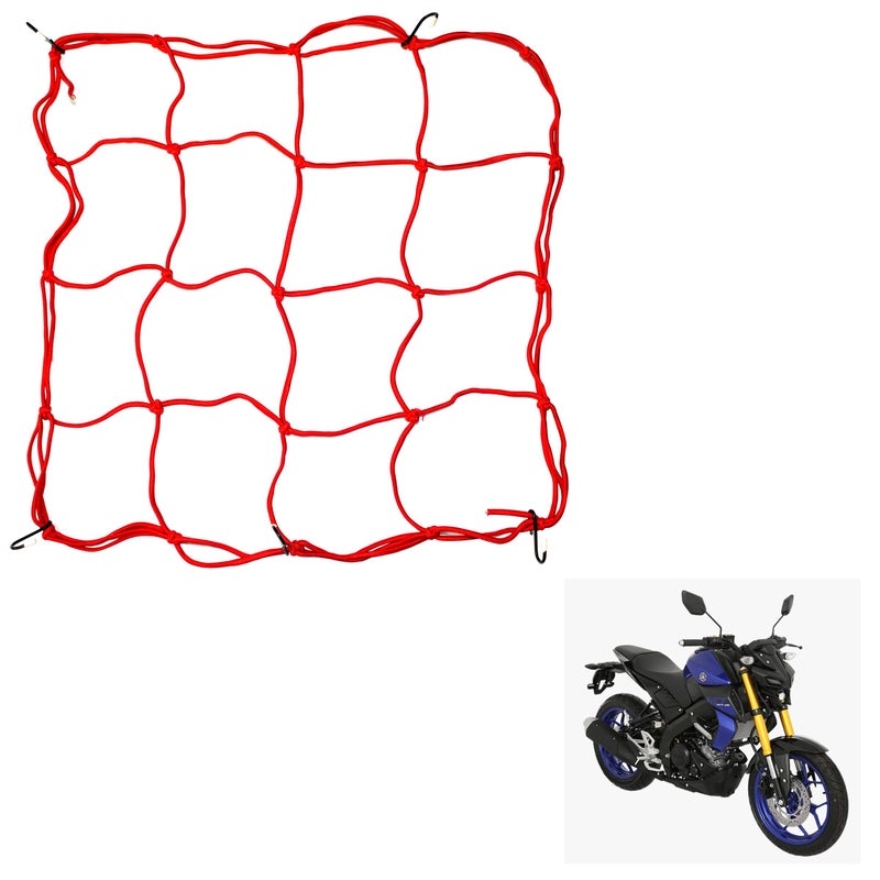 Asryd Universal Bungee Cargo Luggage Net Holder for Bike and Motorcycle - Strong and Elastic 30 x 30cm Mesh Rope Straps for Holding Bags, Helmet or Box for Bike Yamaha MT 15 (1.Pcs) - Image 5