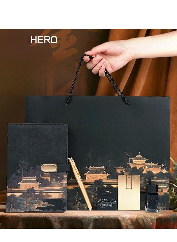Hero [ Golden List Nomination Six Piece Gift Set] Hero Pen Gift Box Set for Business and Office Gifts Selection - Image 2