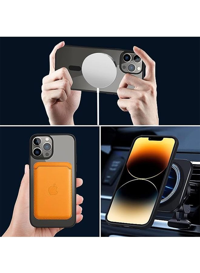 أوشن حالة الهاتف المغناطيسي ل iPhone 14 برو ، متوافق مع magsafe واقية من الصدمات ، شبه شفافة ماتي حالة الهاتف مع مغناطيس قوي ، أبل 14 برو 6.1 بوصة رقيقة جدا حالة الهاتف ( أسود ) - Image 5