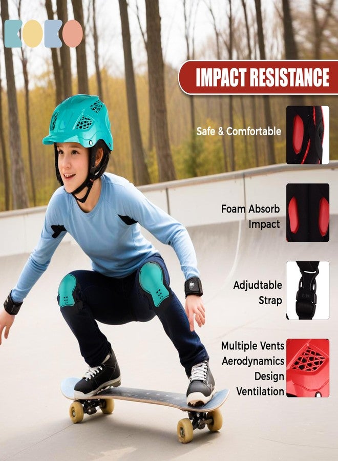 Koko Dragon Kids Skating & Cycling Helmet | Protective Gear for Boys & Girls (Sea Green, Medium 560 MM) - Image 2
