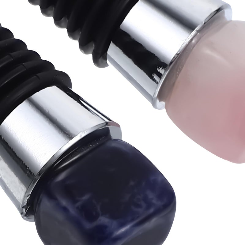 Reusable Crystal Wine Bottle Stopper Set With Blue Vein Pink Gemstone Sealing Saver 2pcs - Image 4