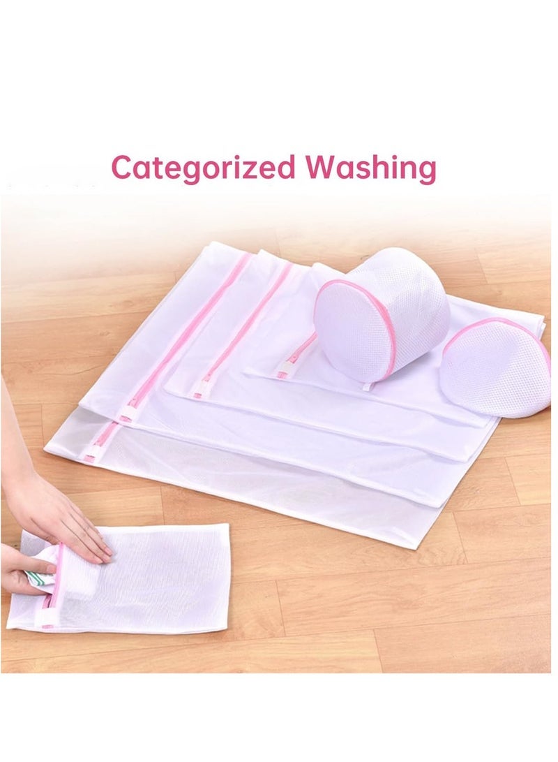 ECVV 7Pcs Mesh Laundry Bags for Delicates Zipper Closure Anti Open Guard, Travel Storage Organize Bag, Clothing Washing Bags for Washing Machines, Blouse, Bra, Hosiery, Stocking, Underwear, Lingerie - Image 1