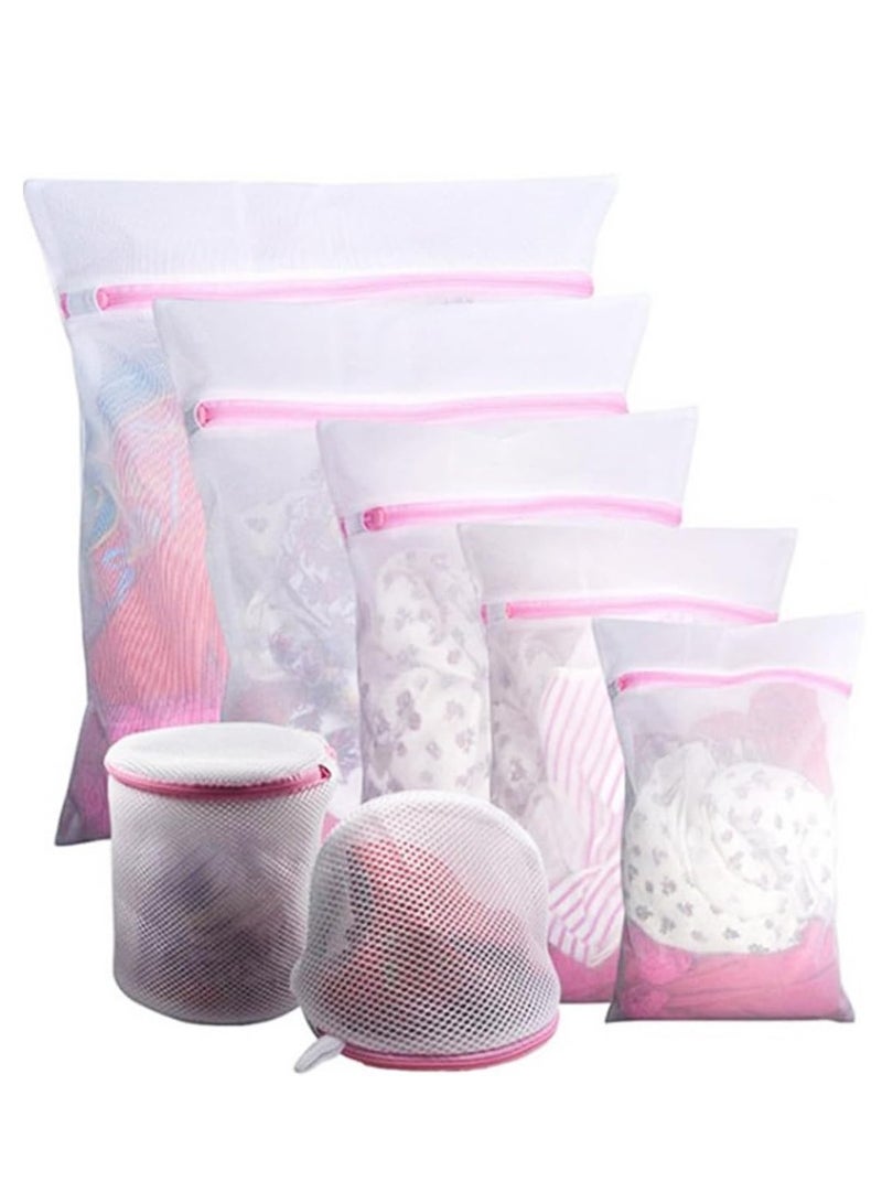 ECVV 7Pcs Mesh Laundry Bags for Delicates Zipper Closure Anti Open Guard, Travel Storage Organize Bag, Clothing Washing Bags for Washing Machines, Blouse, Bra, Hosiery, Stocking, Underwear, Lingerie - Image 2