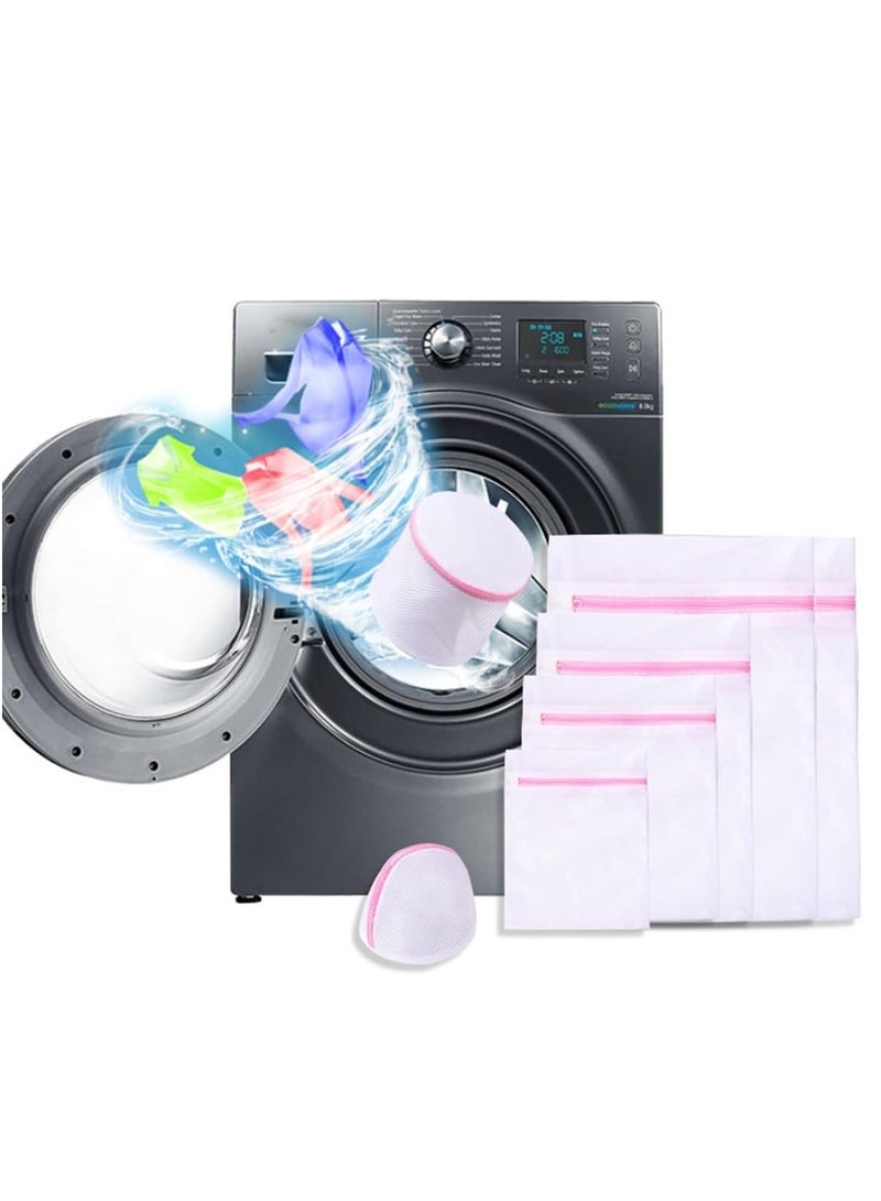 ECVV 7Pcs Mesh Laundry Bags for Delicates Zipper Closure Anti Open Guard, Travel Storage Organize Bag, Clothing Washing Bags for Washing Machines, Blouse, Bra, Hosiery, Stocking, Underwear, Lingerie - Image 5