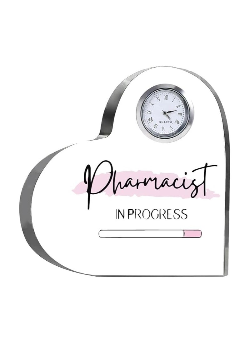 PRINTSHOP4ME - Pharmacist Heroes-Heartfelt Gifts For Pharmacist Day-Gift Ideas-Heart-Shaped Crystal Clock-Gift For Pharmacist Day - Image 1