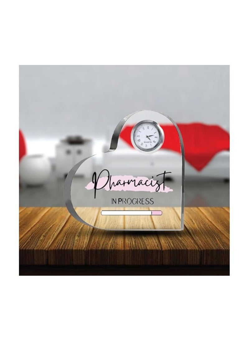 PRINTSHOP4ME - Pharmacist Heroes-Heartfelt Gifts For Pharmacist Day-Gift Ideas-Heart-Shaped Crystal Clock-Gift For Pharmacist Day - Image 1