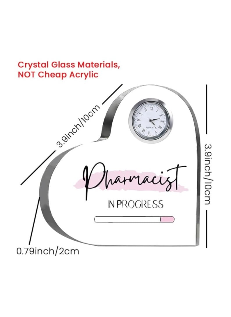 PRINTSHOP4ME - Pharmacist Heroes-Heartfelt Gifts For Pharmacist Day-Gift Ideas-Heart-Shaped Crystal Clock-Gift For Pharmacist Day - Image 1