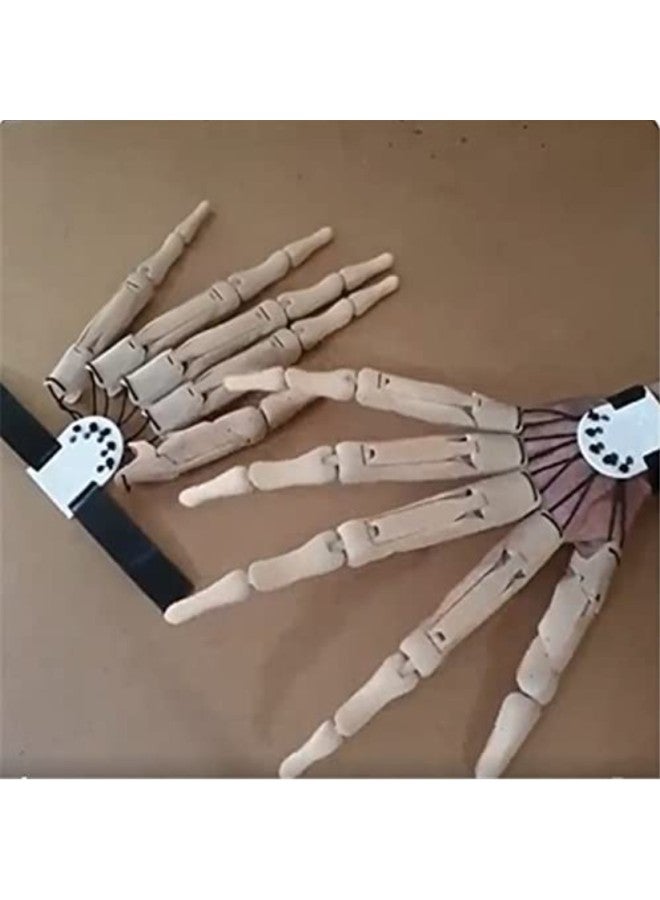 Loquat Finger Decoration Props Alloween Articulated Fingers Horror Claw Props-Color:Black Pair - Image 4