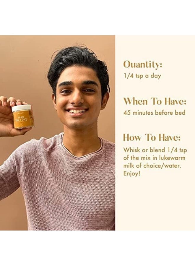 Cosmix COSMIX - Sleep Like A Baby | For Restorative Sleep | Supports Deep Sleep & Relaxation | Turmeric Latte Blend with Chamomile & Jatamanshi | 120g (80 servings) | No Preservatives, No Added Sugar | Vegan  - Image 5