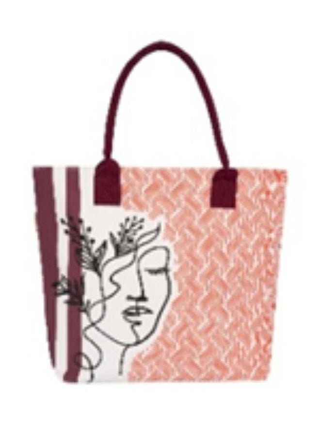 earthsave earthsave All Purpose Tote Bag - Pink | Printed Organic Multipurpose Cotton Bags | Cute Hand Bag for Girls | Best for College, Travel | Reusable Shopping Bag | Eco-Friendly Tote Bags 
