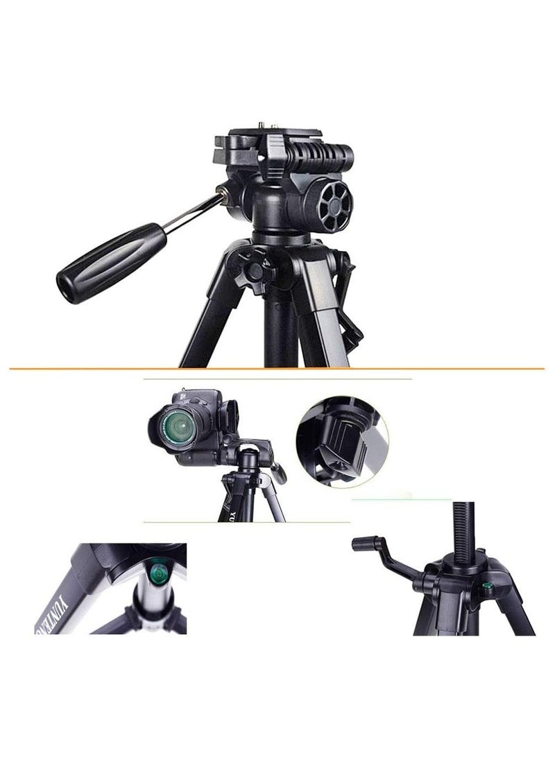 يونجتنج حامل ثلاثي احترافي مع رأس مخمد بان سائل لكاميرات SLR/DSLR كانون ونيكون + حقيبة حمل - Image 4