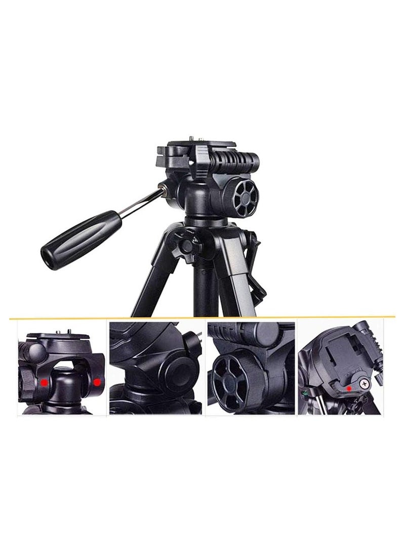 يونجتنج حامل ثلاثي احترافي مع رأس مخمد بان سائل لكاميرات SLR/DSLR كانون ونيكون + حقيبة حمل - Image 3
