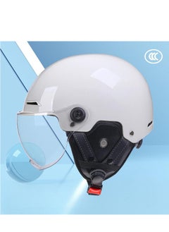 Bicycle helmet, unisex fall protection helmet, with detachable PC goggles, sports climbing outdoor 3C safety certification，white - pzsku/ZCE4088A80EE42FEBB5F8Z/45/_/1734762652/2ad6ed03-b9aa-439c-9989-ad30f691f85e