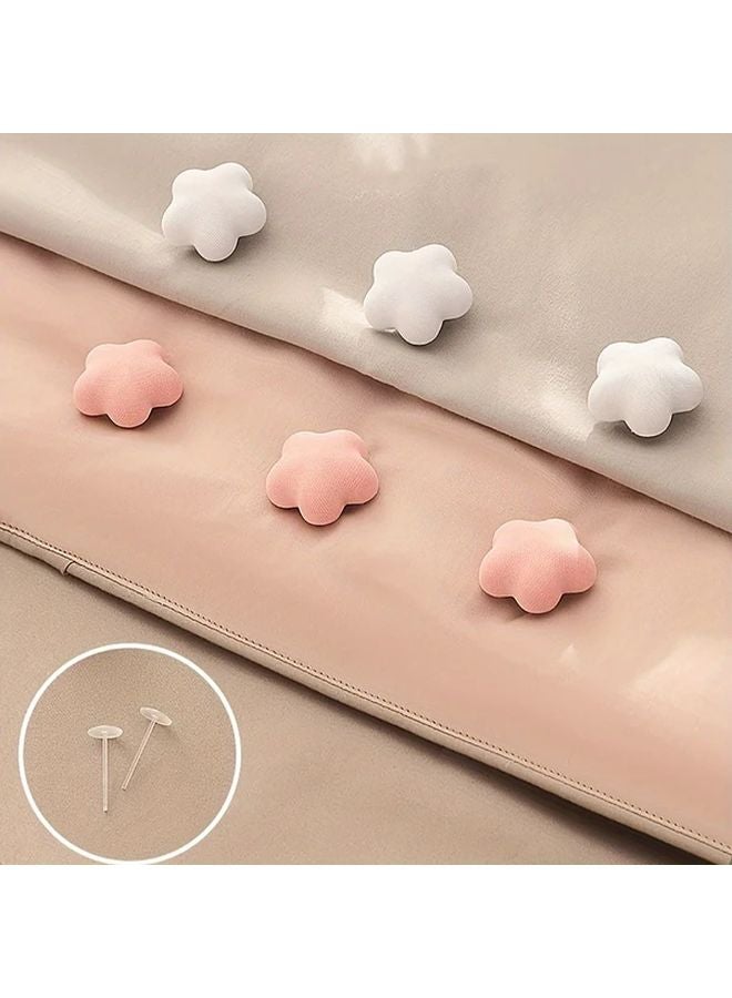 8Pcs Pink Quilt Fixer Pins Anti Slip Duvet Cover Clips Comforter Fasteners - Image 2