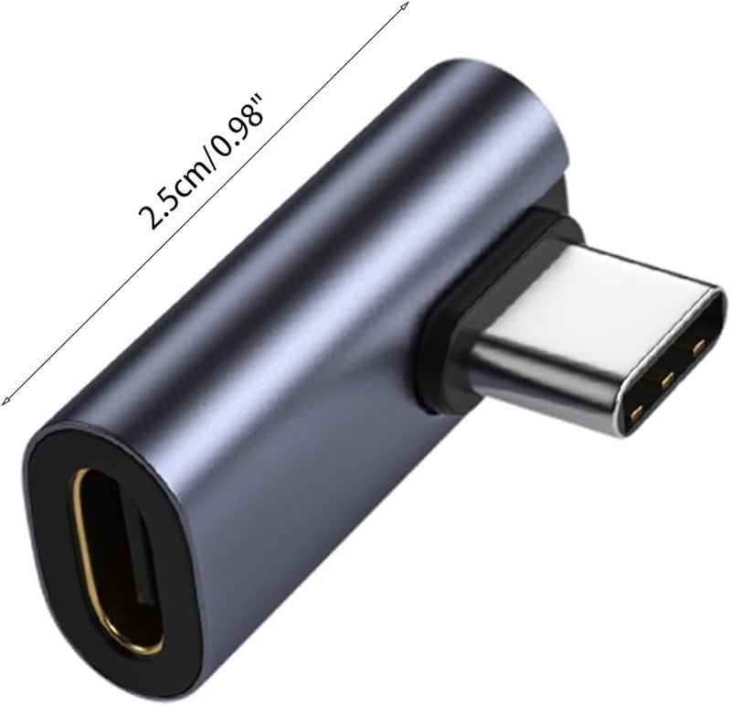 USB 3 1 Male To Female 90 Degree USB C Extender Aluminum Alloy Extension Adapter - Image 5
