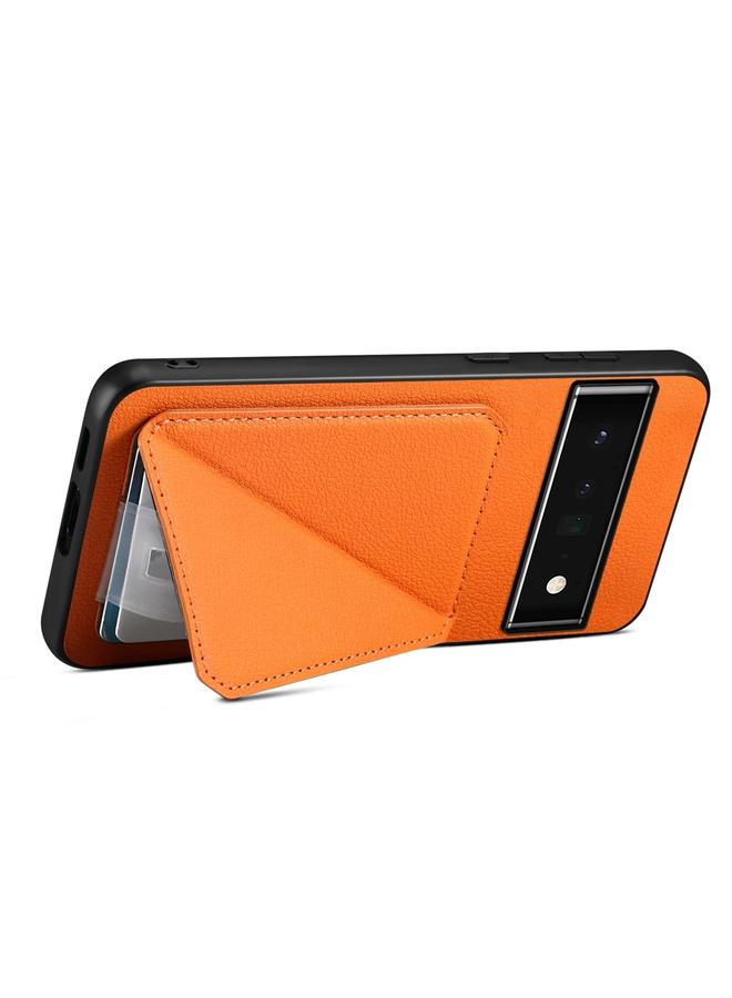 اس-توب جراب لهاتف Google Pixel 6 Pro D04 من جلد العجل مع حامل بطاقة مزدوج - Image 4