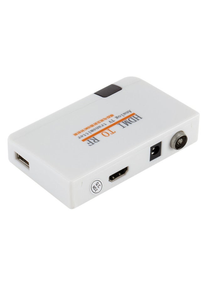 Generic Hdmi To Rf Analog Tv Transmitter Hdmi Signal Transmission Frequency Wired Signal Converter-Color:British Standard Power Supply  - Image 1