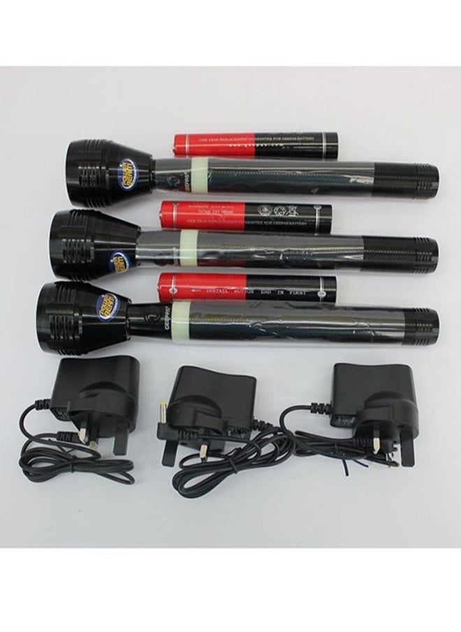 3 In 1 Original Rechargeable LED Handheld Flashlight Torch