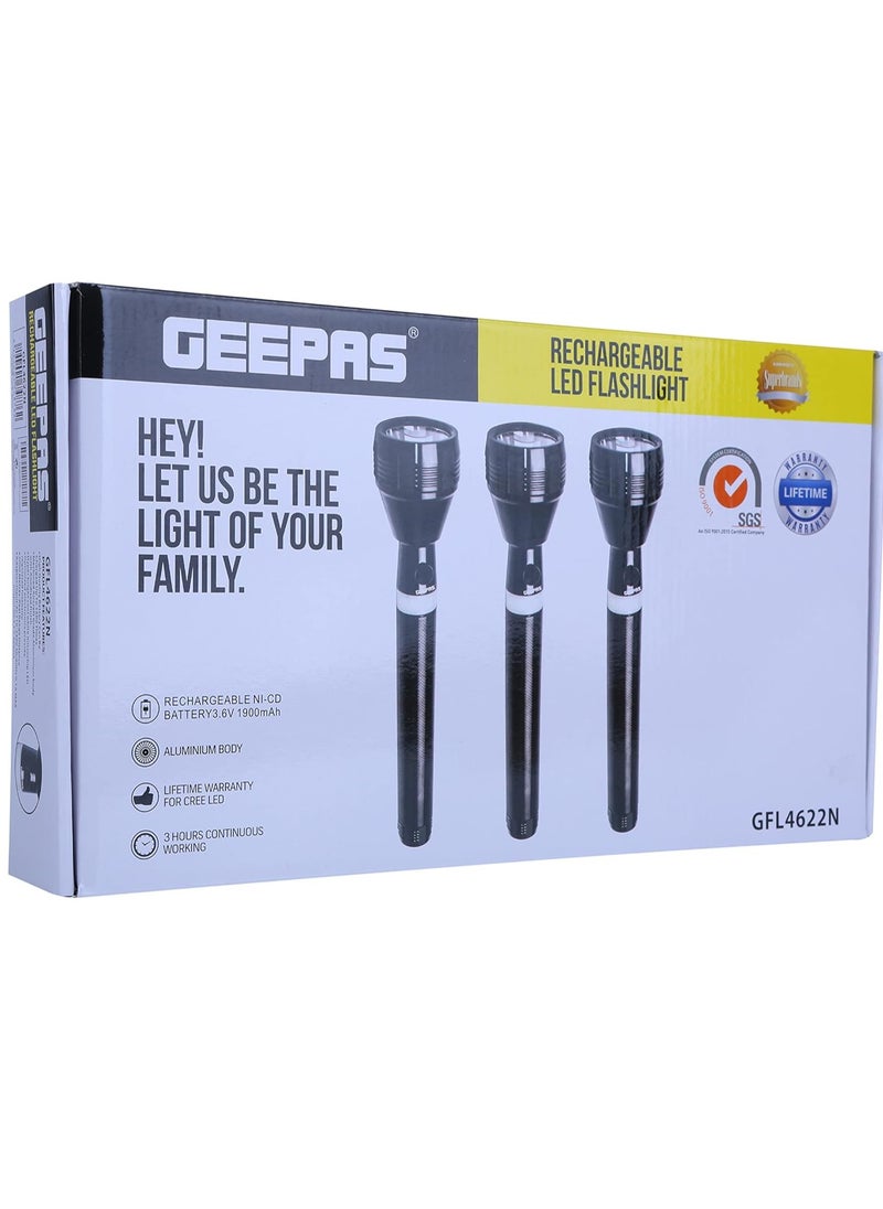 3 In 1 Original Rechargeable LED Handheld Flashlight Torch