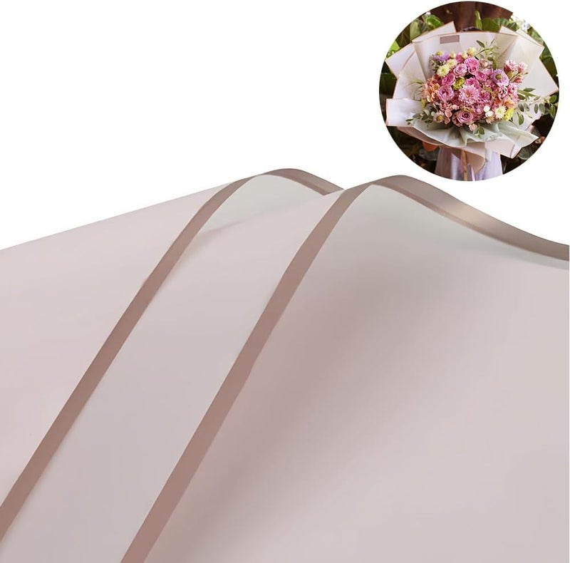 BBJ WRAPS Waterproof Floral Wrapping Paper Sheets Fresh Flowers Bouquet Gift Packaging Korean Florist Supplies, 20 Sheets (Lotus Pink) - Image 1